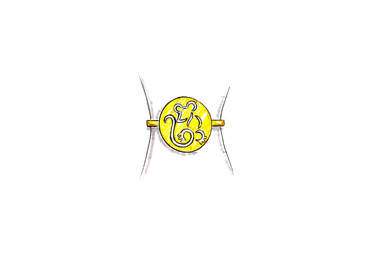 MISSG珠寶原創(chuàng)設(shè)計(jì)手繪作品可愛小老鼠925銀飾品手環(huán)手鐲加工定制首飾