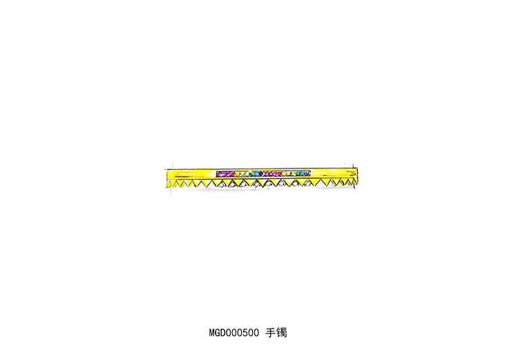 MISSG珠寶原創(chuàng)設(shè)計(jì)款式彩虹系列手飾手鐲925銀飾品加工定制首飾廠
