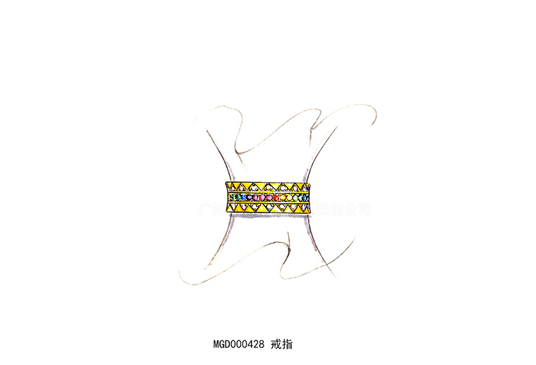 MISSG珠寶原創(chuàng)設(shè)計(jì)款式彩虹系列戒指S925純銀飾品加工定制首飾廠