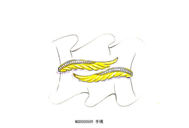 MISSG珠寶原創(chuàng)設(shè)計(jì)款式天使翅膀手飾手鐲925銀飾品加工定制首飾廠